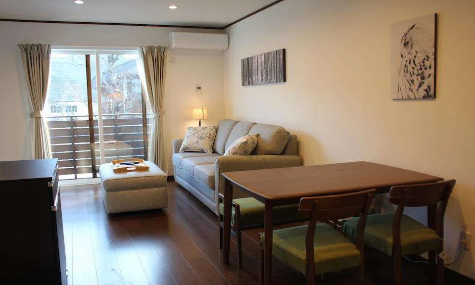 LE BOCAGE HAKUBA APARTMENTS living area with stay 7 pay 6 package deal