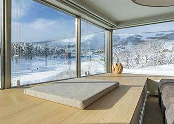 ski view from niseko ski in ski out accommodation