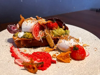 Breakfast at Green Farm Cafe, one of Niseko restaurants