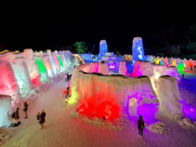shikotsu ice festival illumination