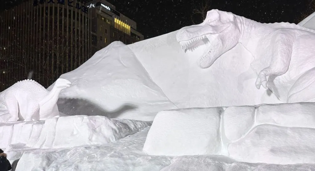 sapporo snow festival 2023 dinosaurs
