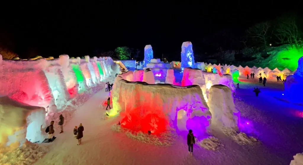 shikotsu ice festival illumination