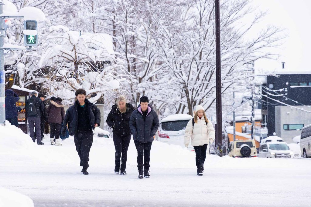 People walking in Niseko