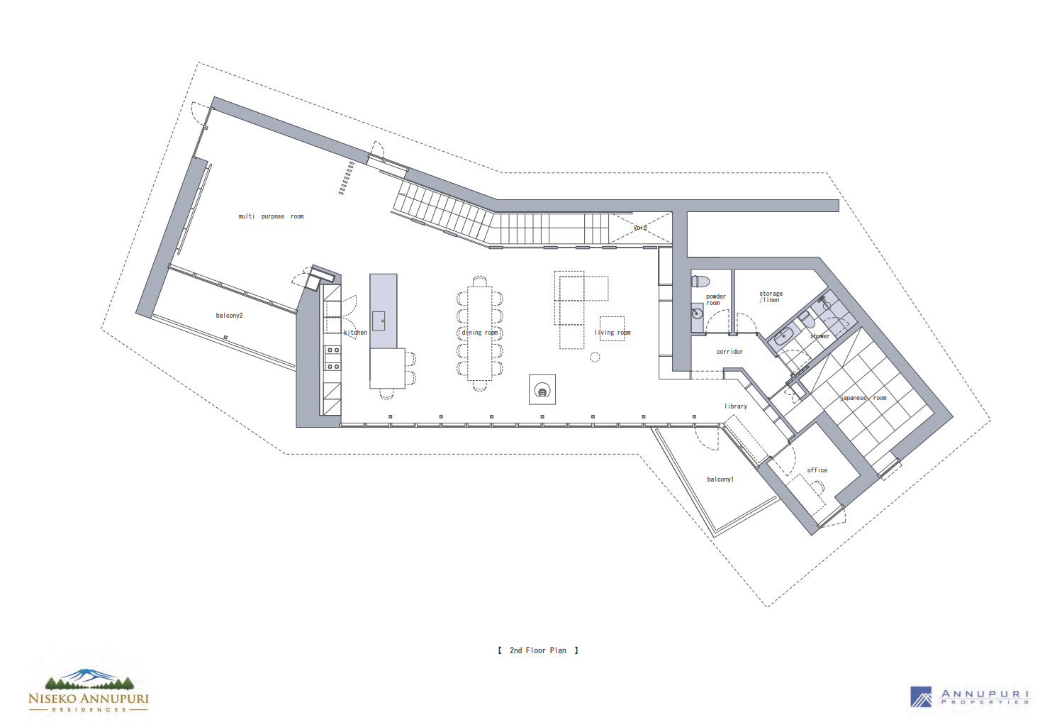 Annupuri Residences Tancho 2nd Floor plan