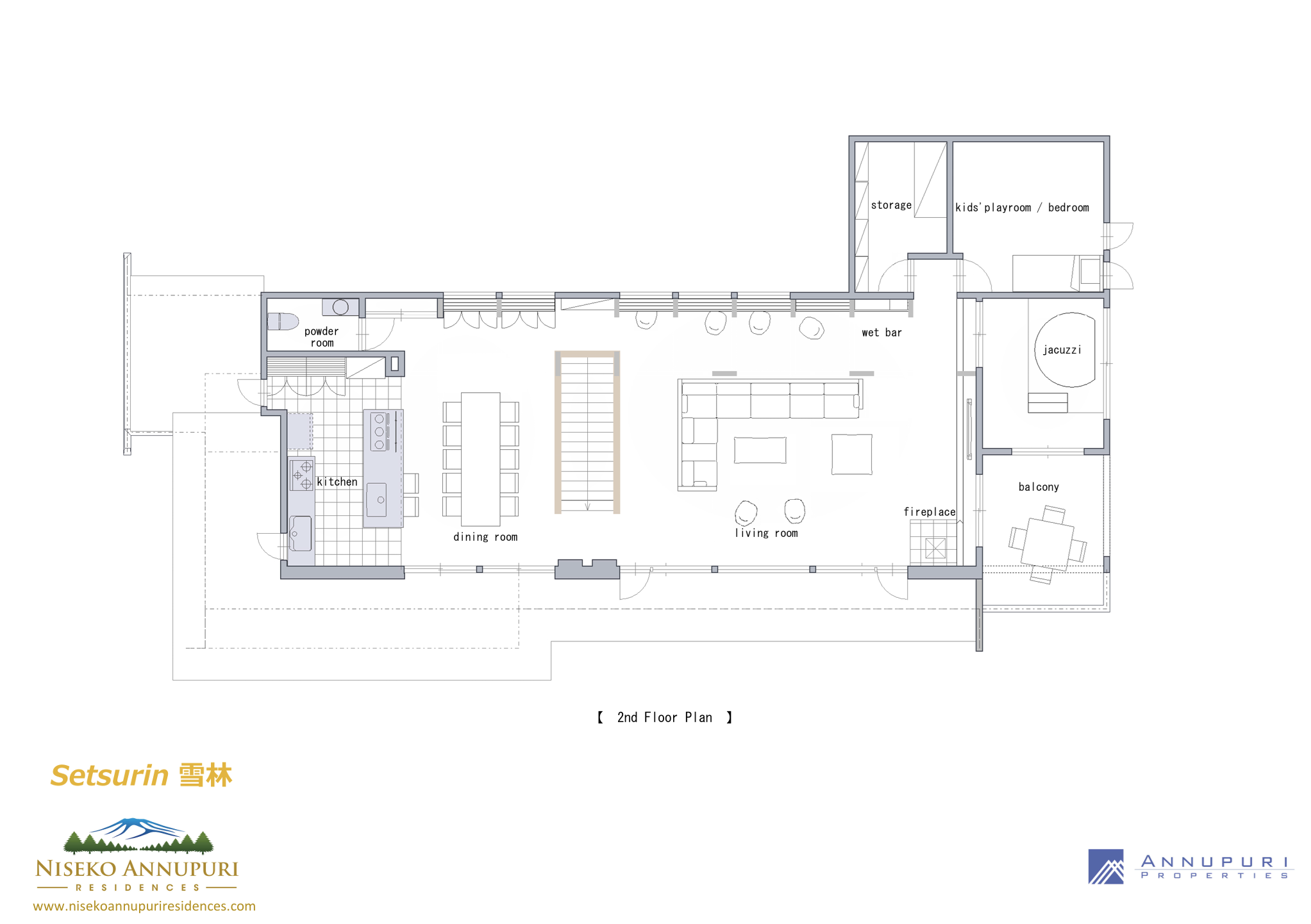 Annupuri Residence Setsurin 2nd Floor plan