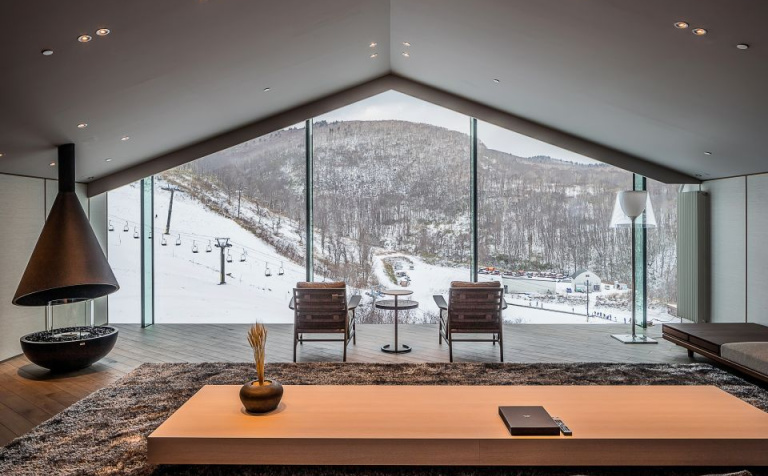 view from hakuba accommodation in iwatake, s house